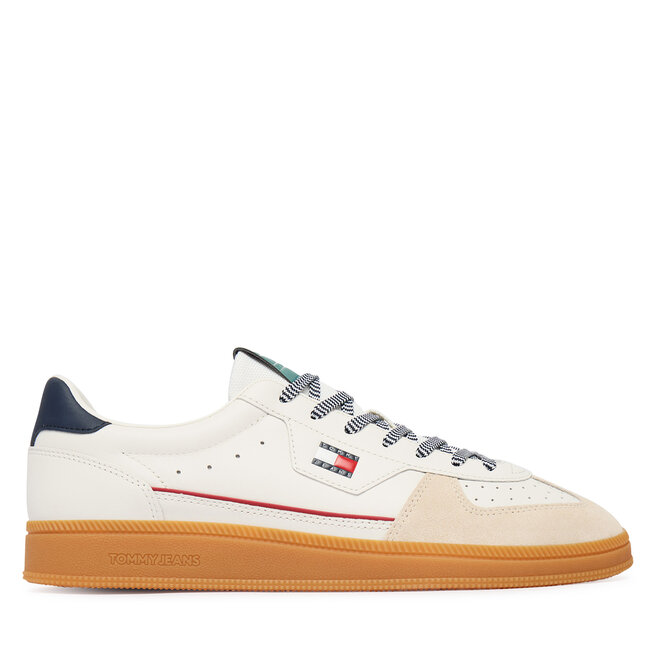 Sneakersy Tommy Jeans The Greenwich Edge Leather EM0EM01731 Biały - męskie