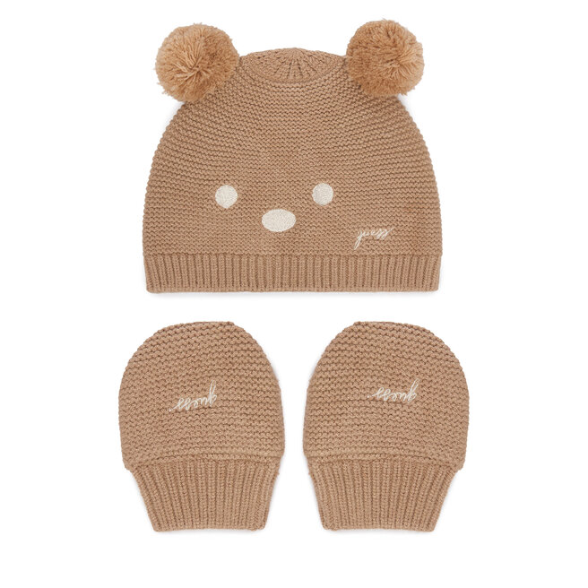Zestaw czapka i rękawiczki Guess H6BZ08 Z1552 Beżowy ciemny - dziecięce