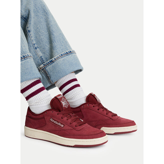 Sneakersy Reebok EO-CLUB C 85 100278995 Bordowy - kobiece
