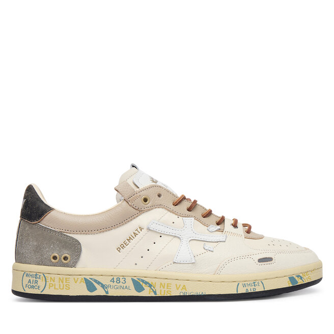 Sneakersy Premiata Bskt Clay Var 8163 Kremowy - męskie