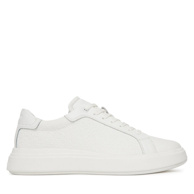 Sneakersy Calvin Klein Chunky Low Top Lace Up Mono HM0HM01970 Biały - męskie