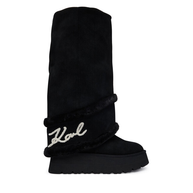 Kozaki KARL LAGERFELD Skylar KL48672 Czarny - kobiece