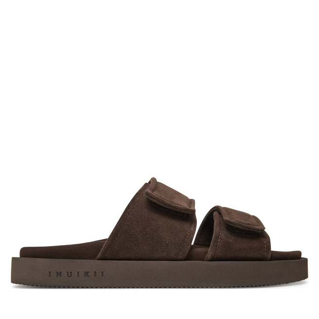 Klapki Inuikii Suede Double Band 50102-510 Brązowy -