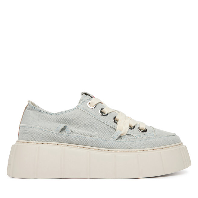 Sneakersy Inuikii Matilda Frayed 1001-001-0181 Niebieski jasny - kobiece
