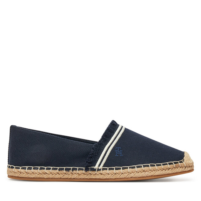 Espadryle Tommy Hilfiger Fringe Canvas Closed Espadrille FW0FW08881 Granatowy - kobiece