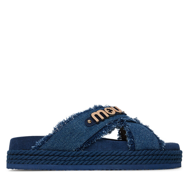 Klapki Mou Criss-cross MU.SW451004K Niebieski -