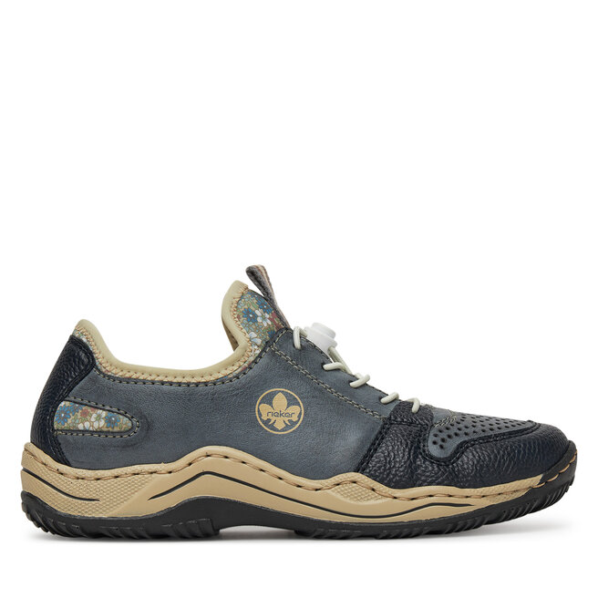 Sneakersy Rieker L0538-14 Granatowy - kobiece