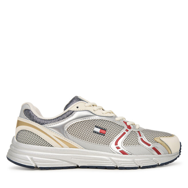 Sneakersy Tommy Jeans Tjw Modern Runner Metallic EN0EN03153 Szary - kobiece