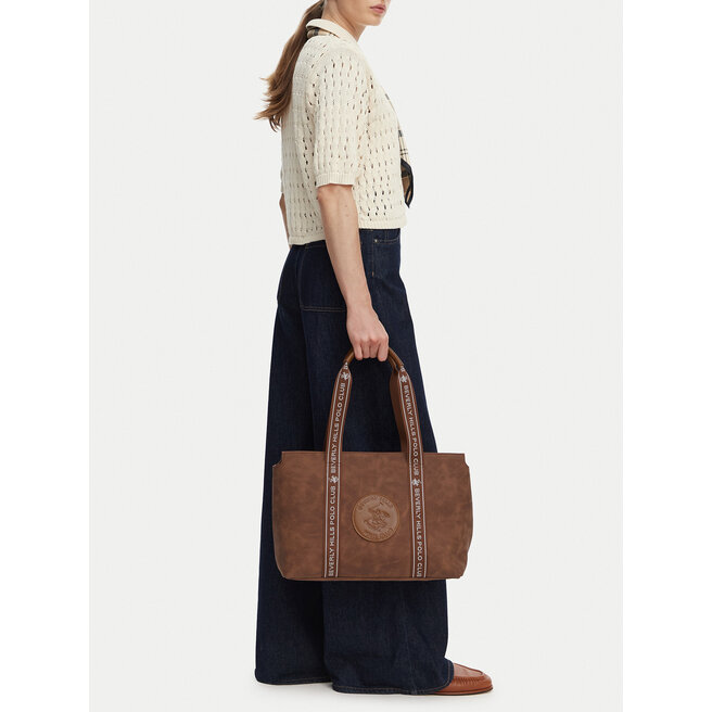 Torebka Beverly Hills Polo Club CWBEO-BHPC-L-007-10 Brązowy -