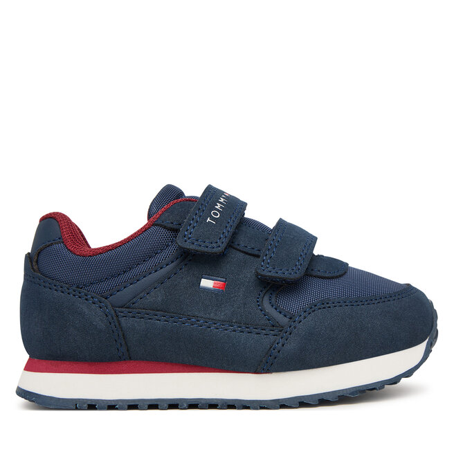 Sneakersy Tommy Hilfiger Low Cut Velcro Sneaker T1X9-35253-1960 M Granatowy - chłopięce
