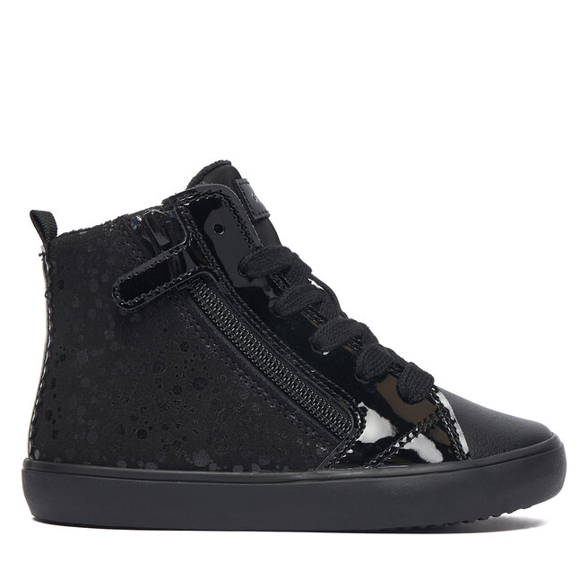 Sneakersy Geox J Gisli Girl J664ND 0AU02 C9999 M Czarny - dziewczęce