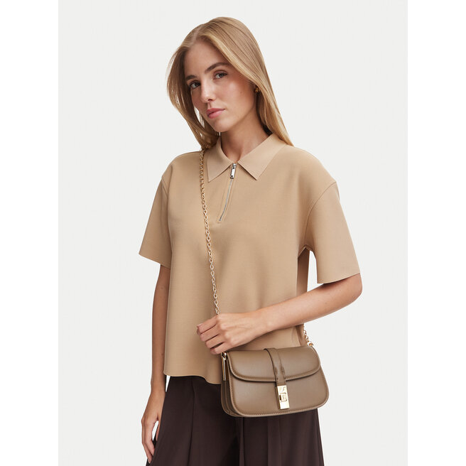 Torebka Tommy Hilfiger Th Heritage Chain Crossover AW0AW19319 Beżowy -