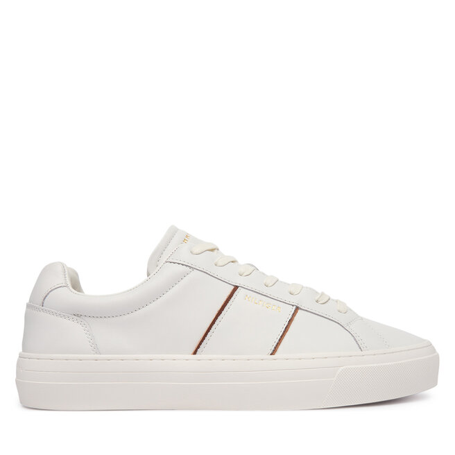 Sneakersy Tommy Hilfiger Dress Casual Leather Sneaker FM0FM05989 Biały - męskie