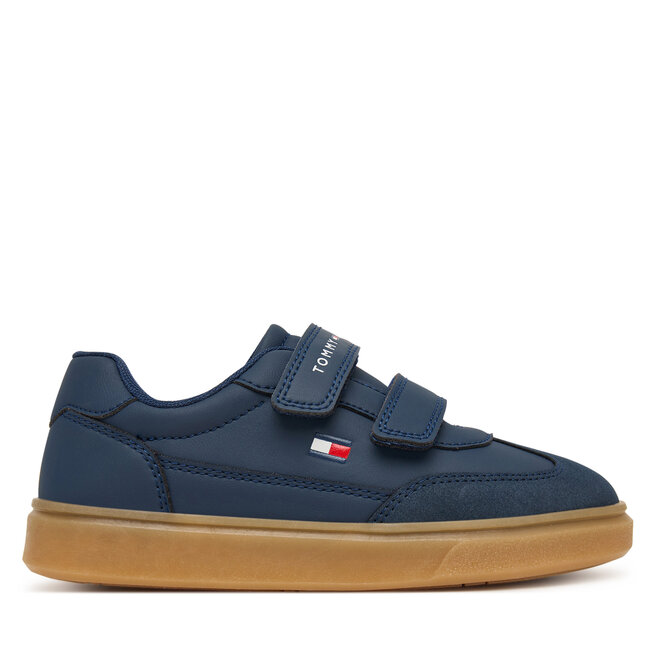 Sneakersy Tommy Hilfiger Low Cut Velcro Sneaker T1X9-35219-1269 S Granatowy - chłopięce