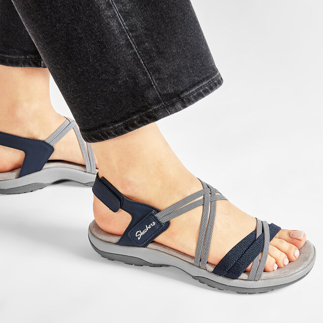 Sandały Skechers Takes Two 163112/NVY Granatowy - kobiece