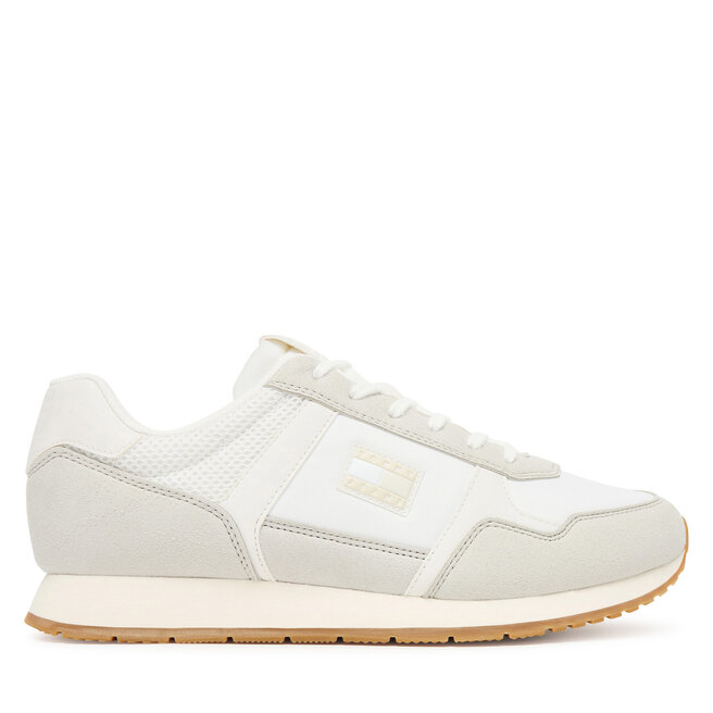 Sneakersy Tommy Jeans Tjm Runner Casual EM0EM01617 Écru - męskie