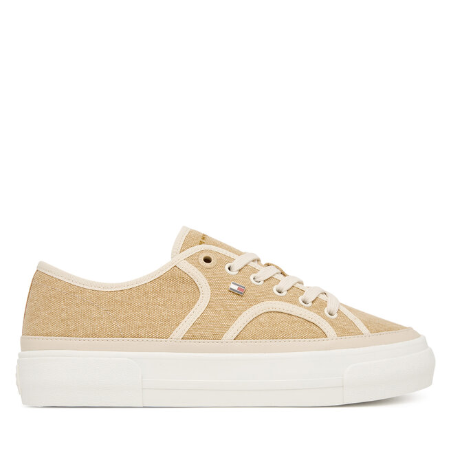 Tenisówki Tommy Hilfiger Platform Vulc Piping FW0FW09394 Żółty - kobiece