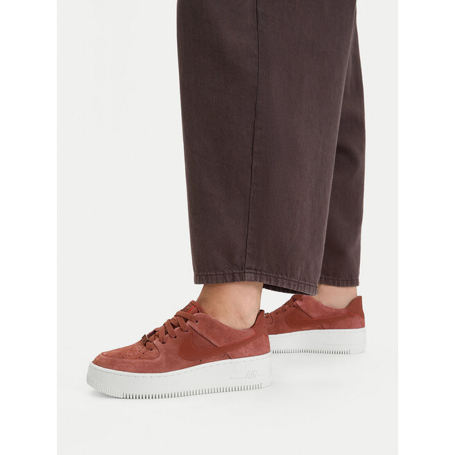 Sneakersy Nike Af1 Sage Low AR5339 204 Czerwony ciemny - kobiece