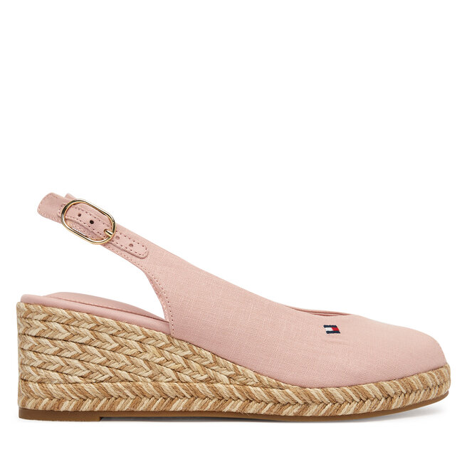 Espadryle Tommy Hilfiger Mid Wedge Espad Slingback Speck FW0FW09472 Różowy - kobiece