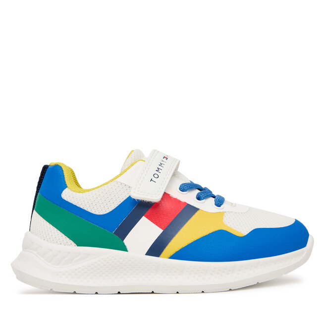 Sneakersy Tommy Hilfiger Flag Low Cut Lace-Up/Velcro T1X9-34369-1843 M Kolorowy - chłopięce