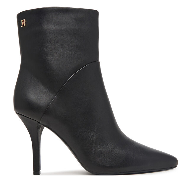 Botki Tommy Hilfiger High Heel Clean Ankle Boot FW0FW09624 Czarny - kobiece