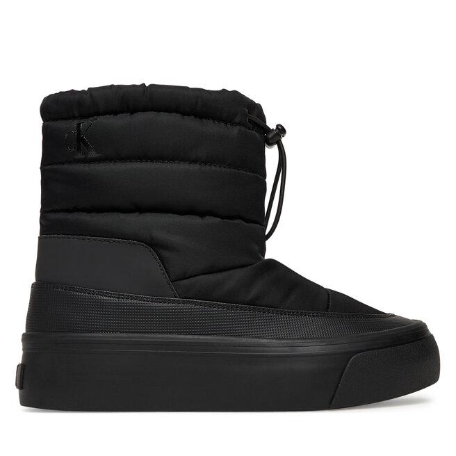 Śniegowce Calvin Klein Vulc Flatf Snowboot Nylon Mix Mg YW0YW01977 Czarny - kobiece