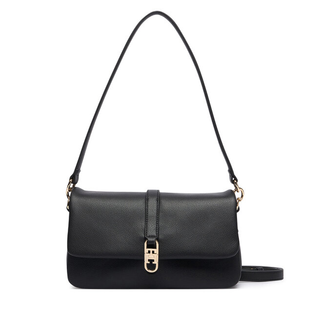 Torebka Tommy Hilfiger Th Libre Conv Flap Crossover AW0AW19195 Czarny -