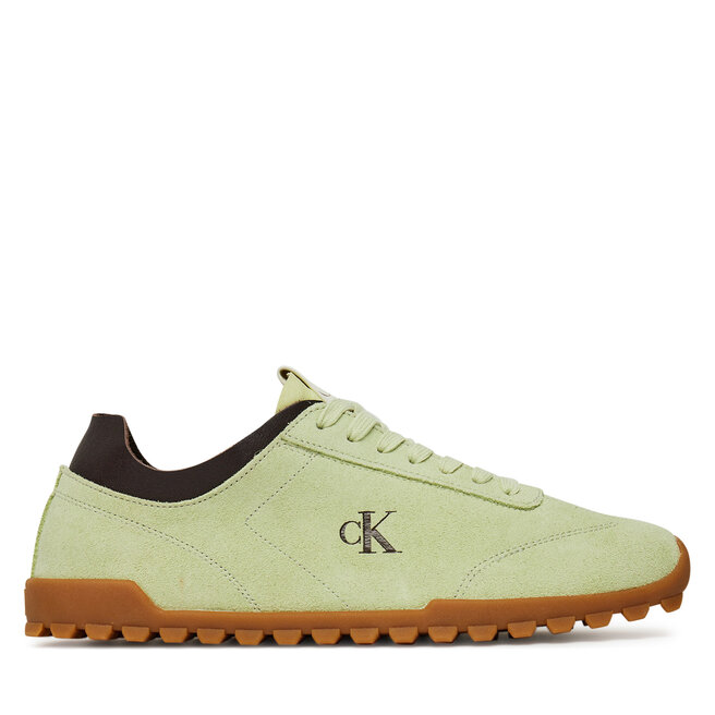Sneakersy Calvin Klein Jeans Low Profile Runner Mg Sue YW0YW01898 Zielony - kobiece