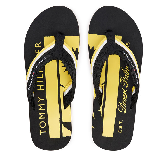 Japonki Tommy Hilfiger Patch Hilfiger Beach Sandal FM0FM05903 Czarny -