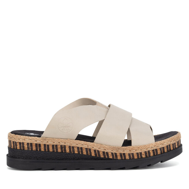 Klapki Rieker V7989-62 Beżowy -