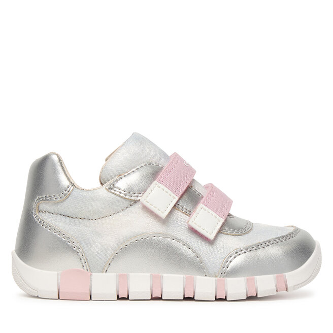Sneakersy Geox B Iupidoo Girl B3558A 0AS54 C0566 Srebrny - dziewczęce