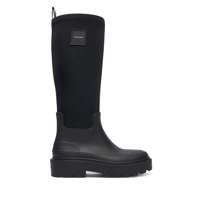 Kalosze Calvin Klein Rainboot High Rubber Neo HW0HW03180 Czarny - kobiece