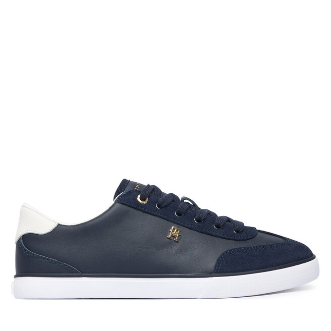 Sneakersy Tommy Hilfiger Th Chic Low Vulc FW0FW09391 Granatowy - kobiece