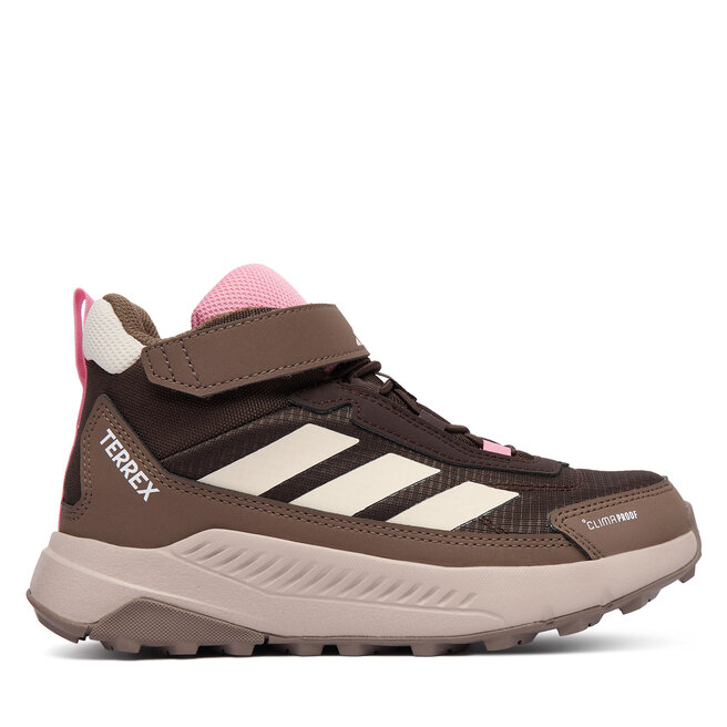 Trekkingi adidas Terrex Anylander Mid Climaproof Children Hiking Shoes KJ2670 Brązowy - dziecięce