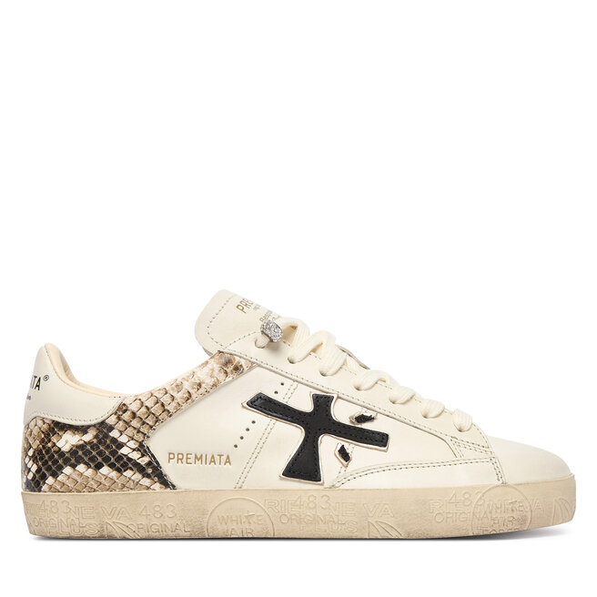 Sneakersy Premiata Stevend Var 8497 Kremowy - kobiece
