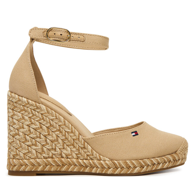 Espadryle Tommy Hilfiger Wedge FW0FW09225 Beżowy - kobiece