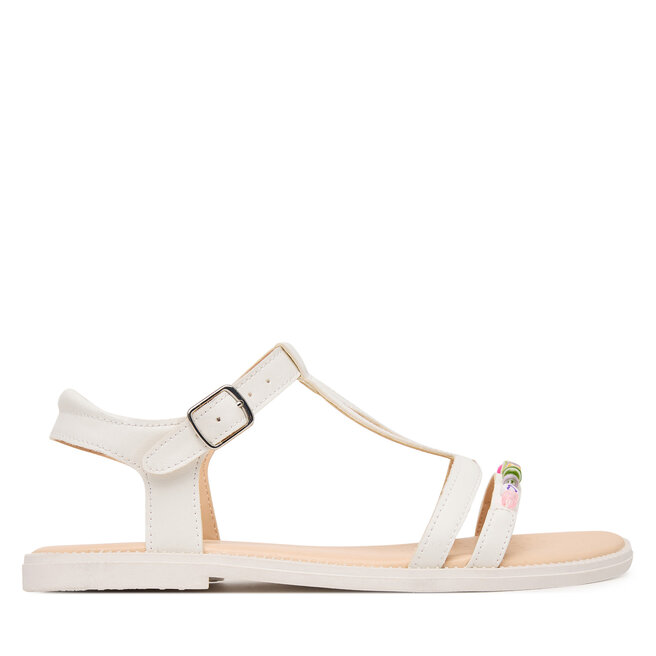 Sandały Geox Jr Sandal Karly J6535H 000BC C1000 D Biały - dziewczęce