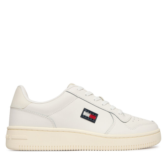 Sneakersy Tommy Jeans Tjw Basket EN0EN02980 Biały - kobiece