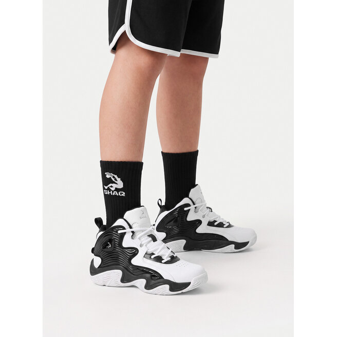 Buty do koszykówki SHAQ EO-DEVASTATOR 3.0 AQ95078B-BW Biały - dziecięce