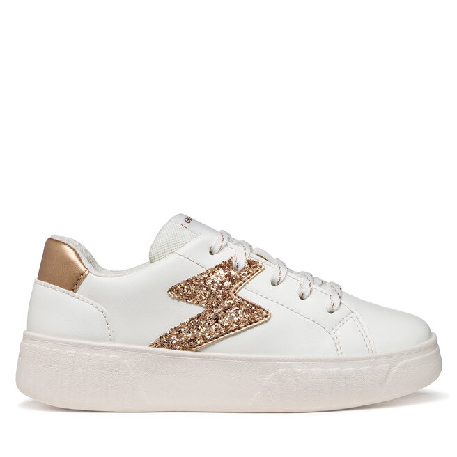 Sneakersy Geox J Mikiroshi Girl J45DVA 054EW C1ZH8 S Biały - dziewczęce