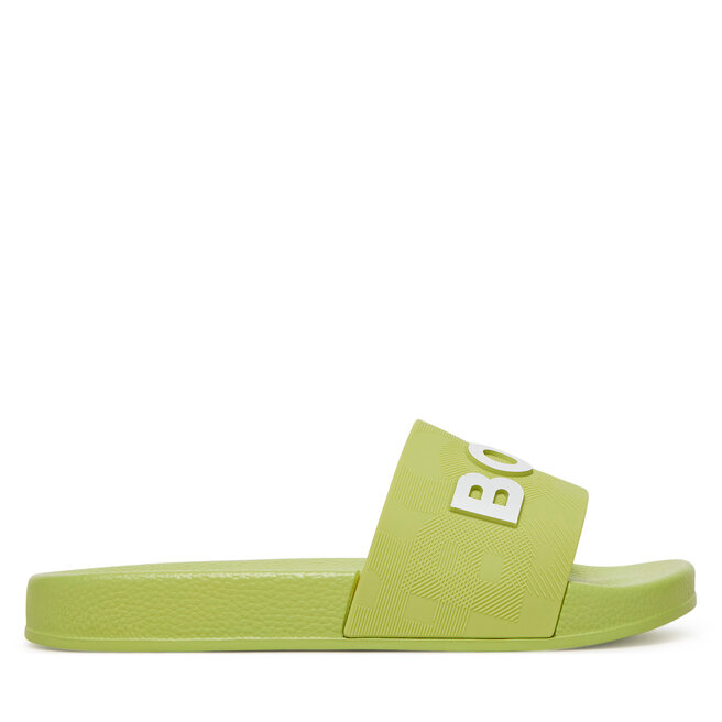 Klapki BOSS J51643 S Zielony -