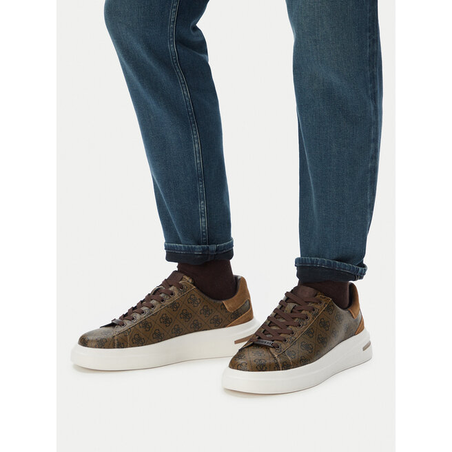 Sneakersy Guess FMPELA FAL12 Brązowy - męskie