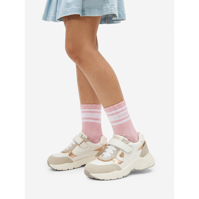 Sneakersy Guess CEO-CI12-TONIC-01 Biały - dziewczęce