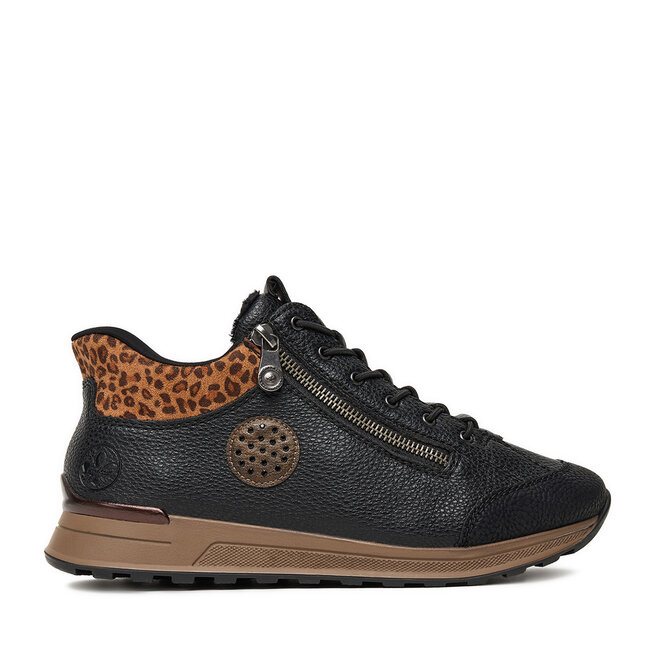 Sneakersy Rieker N1457-00 Czarny - kobiece