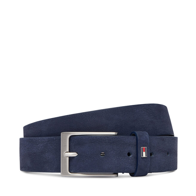 Pasek Tommy Hilfiger Layton 3.5 Nubuck AM0AM15047 Granatowy -
