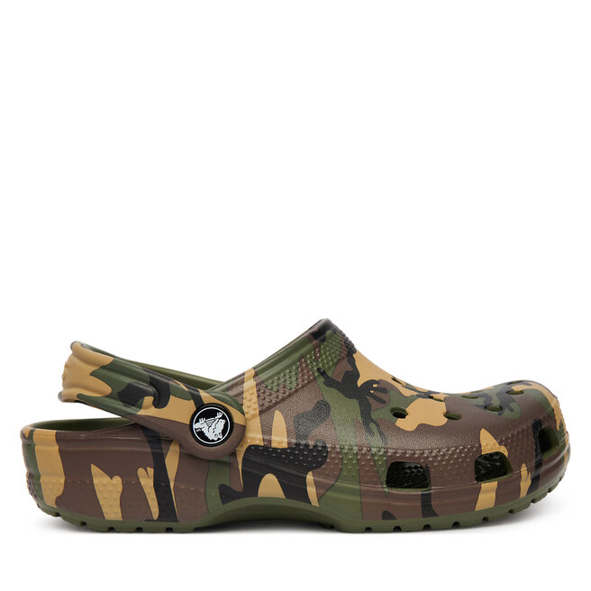Klapki Crocs Classic Camouflage Clog 211879 Zielony -