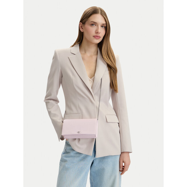 Torebka Calvin Klein Ck Wallet On Chain LV04F3319G Różowy jasny -