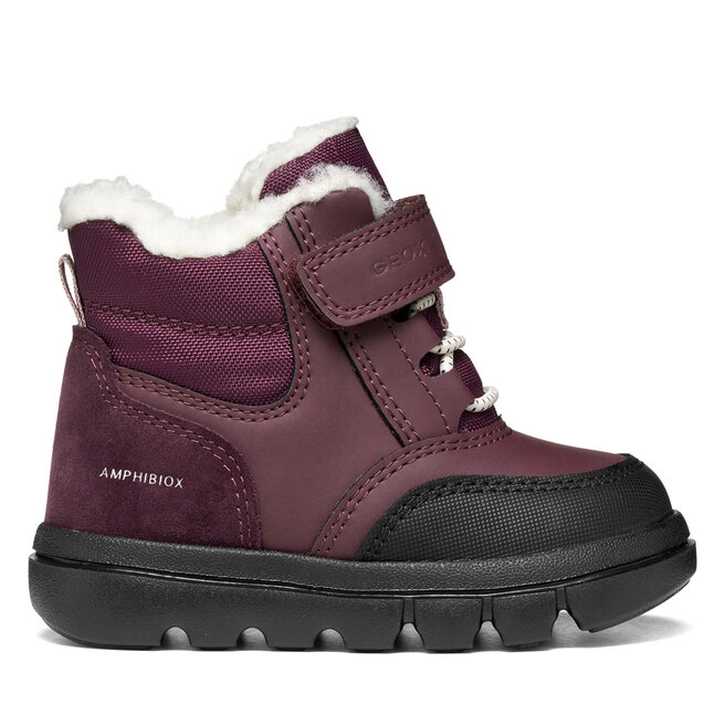 Śniegowce Geox B Willaboom Girl B Abx B665AB 0ME22 C7016 S Bordowy - dziewczęce