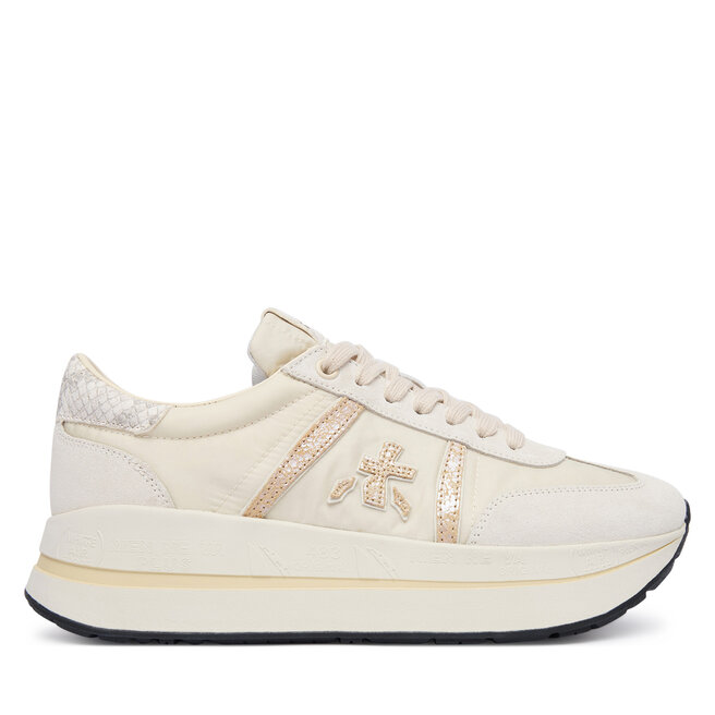 Sneakersy Premiata Bethcoin Var 8145 Kremowy - kobiece