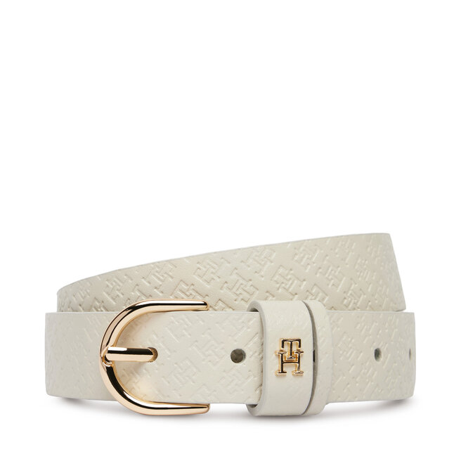 Pasek Damski Tommy Hilfiger Ess Effortless 2.5 Go Mono AW0AW18856 Biały -